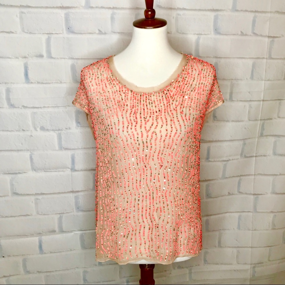 P A R K E R : ”Rae” Beaded Silk Top - Picture 2 of 8